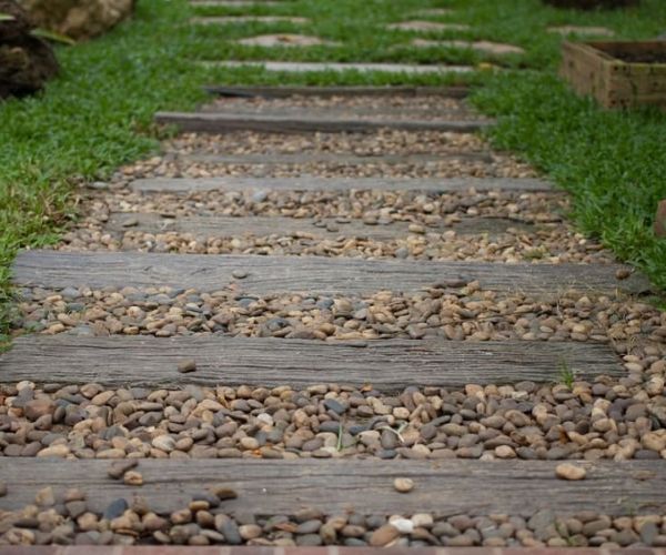 أشكال ممرات حدائق خشبية