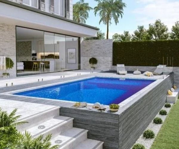 أشكال المسابح وتكلفة بناء مسبح منزلي 