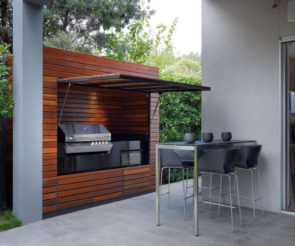 تصميم منطقة شواء خارجية للحدائق والأحواش