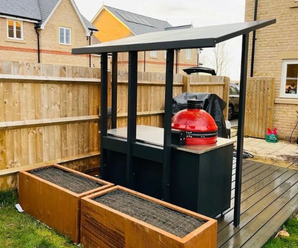 تصميم منطقة شواء خارجية للحدائق والأحواش