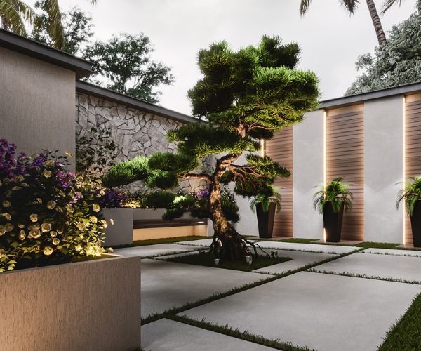 تصميم لاند سكيب وتنفيذ مميز