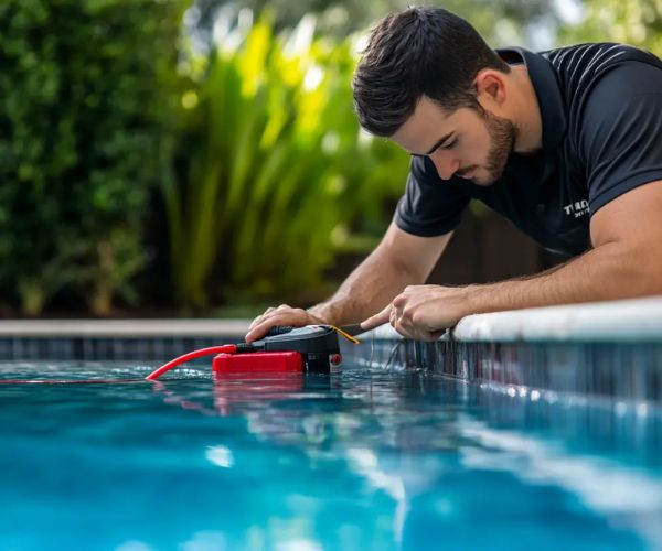 كشف تسربات المسابح