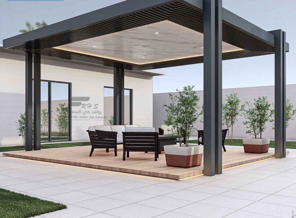 تصميم برجولات حدائق منزلية